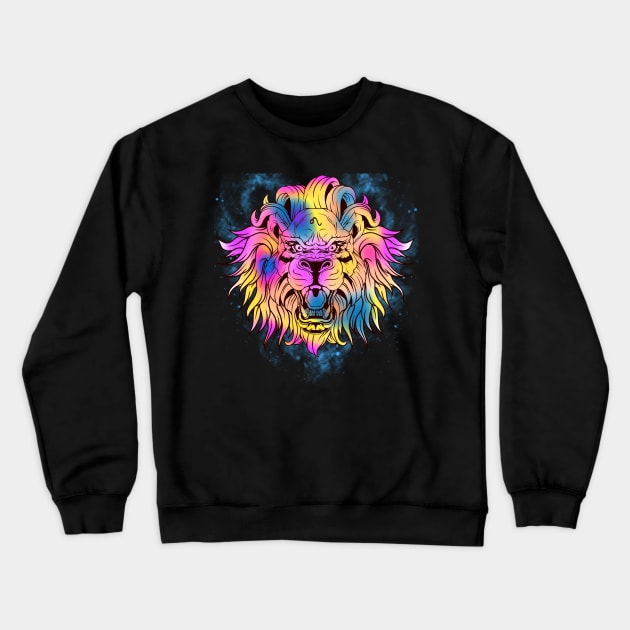 Zodiac Sign Leo Lion Horoscope Crewneck Sweatshirt by E